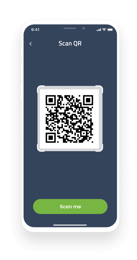 mockup móvil qr